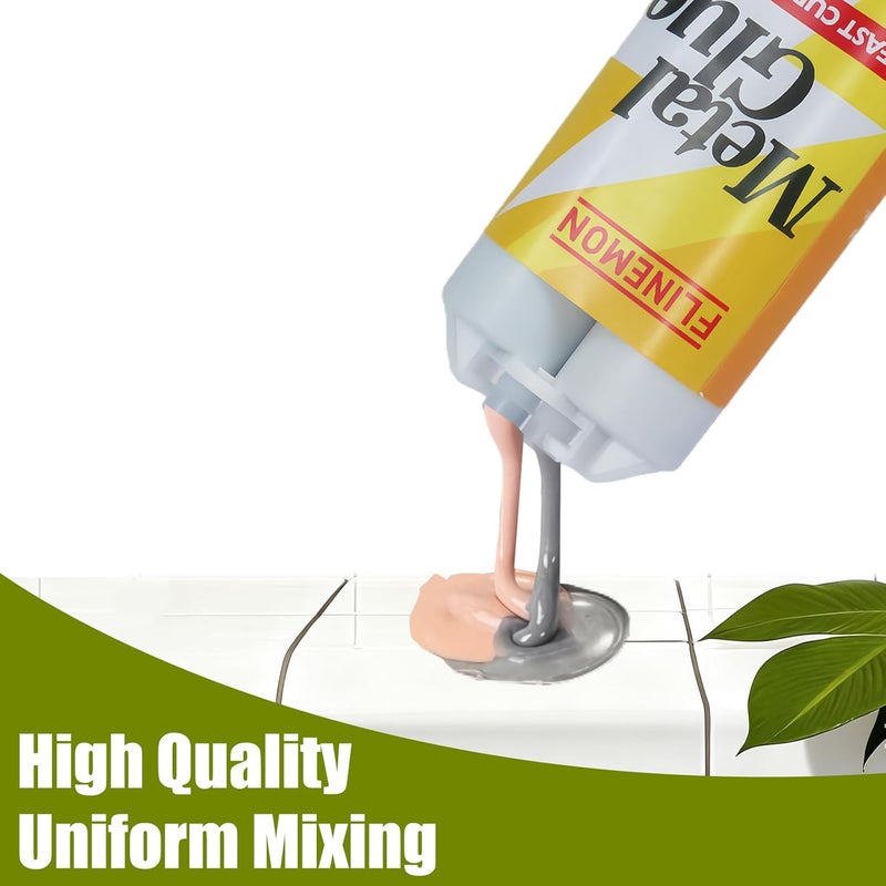 Flinemon Metal Glue, Heavy Duty Waterproof Epoxy Adhesive, Liquid Aluminum Bonding, Strong Foundry Glue for Welding Metals, Aluminum, Steel, Iron, Wood Filler, Plastic 1.76 oz - Image 3